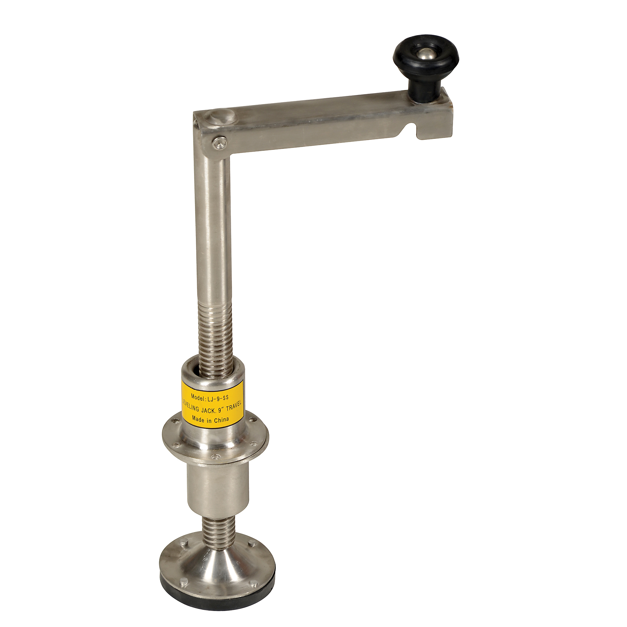 Vestil Stainless Steel Leveling Jack - 18in., 5-Ton Capacity, 13.5in. Max Lift Height, Model# LJ-9-SS